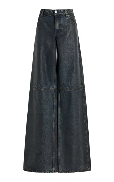 Stella Mccartney Oversized Rigid Low-rise Wide-leg Jeans In Medium Wash