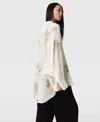 Stella Mccartney Oversized Sheer Dove Print Shirt In Cream