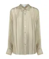 Stella Mccartney Oversized Sheer Striped Panelled Shirt In Neutral