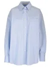 Stella Mccartney Oversized Shirt Shirts Light Blue