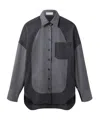 Stella Mccartney Oversized Shirt With Patches In Gray