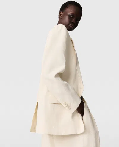 Stella Mccartney Oversized Single-breasted Blazer In Buttercream