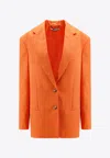 Stella Mccartney Oversized Single-breasted Blazer In Orange