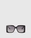 Stella Mccartney Oversized Square Gradient Sunglasses In Black