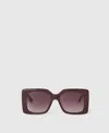 Stella Mccartney Oversized Square Gradient Sunglasses In Purple