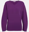 Stella Mccartney Oversized Stretch Jersey Sweater In Purple