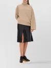 Stella Mccartney Textured Knit Oversized Turtleneck Shirt