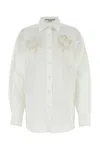 Stella Mccartney White Poplin Oversize Shirt In White
