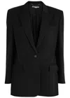 Stella Mccartney Fluid Viscose Blend Oversized Blazer In Black