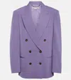 Stella Mccartney Oversized Wool-blend Blazer In Purple