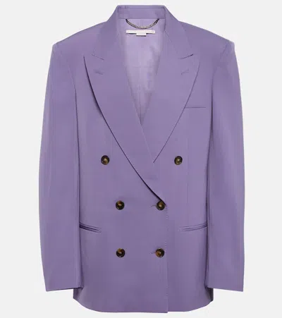 Stella Mccartney Oversized Wool-blend Blazer In Purple