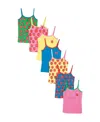 Stella Mccartney Pack Of 7 Logo-print Cotton Vests In Multicolor