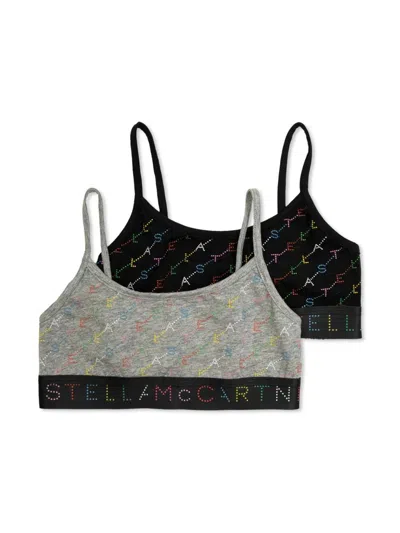 STELLA MCCARTNEY PACK OF TWO LOGO-PRINT BRAS
