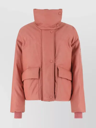Stella Mccartney Padded Jacket With High Collar And Pockets In Pink