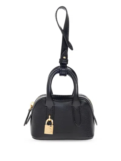 Stella Mccartney Padlock-detail Bag Charm In Black