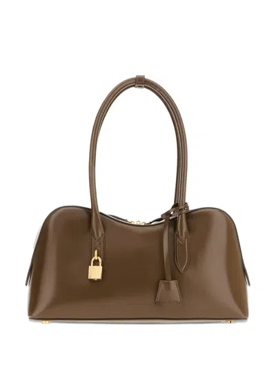 Stella Mccartney Padlock Detail Tote Bag In Brown