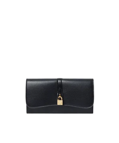 Stella Mccartney Padlock Detailed Wallet In Gold