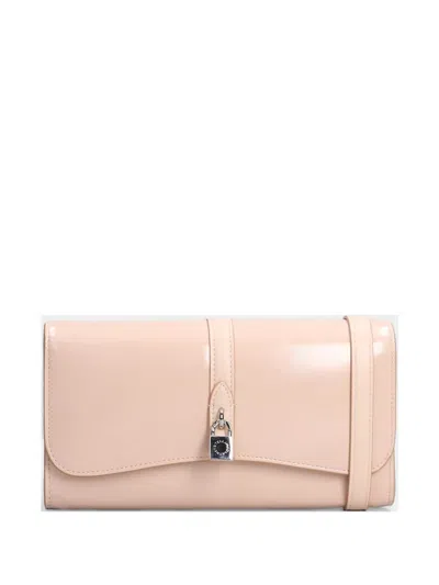 Stella Mccartney Padlock-detail Clutch Bag In Pink