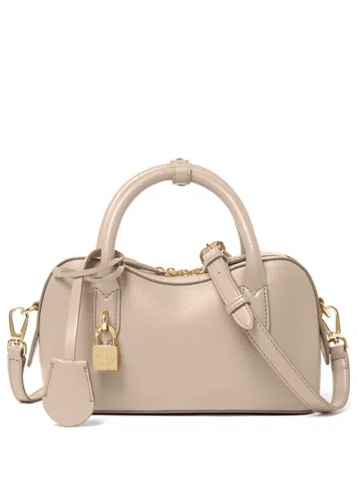 Stella Mccartney Padlock-detail Grained Tote Bag In Neutral
