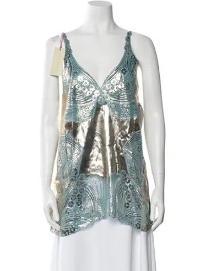 Pre-owned Stella Mccartney Paisley Print V-neck Tunic W/ Tags In Multi