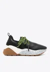 Stella Mccartney Paneled Sneakers In Faux Leather In Black