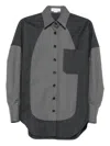 Stella Mccartney Oversized Shirt With Patches In Gray