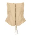 Stella Mccartney Structured Strapless Corset Top In Nude