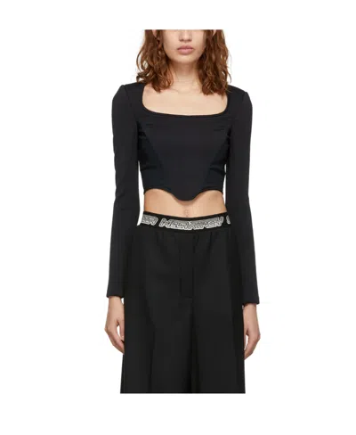 Stella Mccartney Panelled Long-sleeve Top In Black