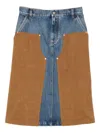 Stella Mccartney Panelled Midi Skirt In Blue