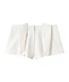 Stella Mccartney Panelled Pleated Shorts In White