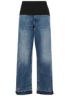Stella Mccartney Tuxedo-embellished Wide-leg Jeans In Blue