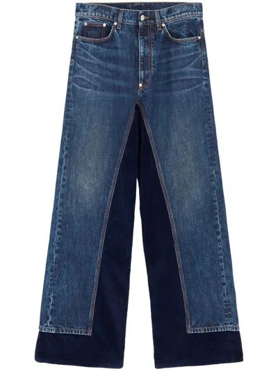 Stella Mccartney Panelled Straight-leg Jeans In Vintage Dark