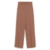 Stella Mccartney Canvas Tailoring Flared Trouser In Brown