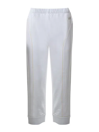 Stella Mccartney Cropped Pants In Blanco
