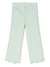 Stella Mccartney Scalloped Wide-leg Trousers In Green