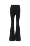 Stella Mccartney High Waist Flared Ribbed Joggers In 1000