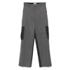 Stella Mccartney Panelled Slouchy Cargo Trousers In Gray