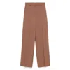 Stella Mccartney Wool Straight-leg Trousers In Brown