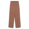 Stella Mccartney Wool Straight-leg Trousers In Brown