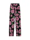 Stella Mccartney Wide-leg Trousers With Poppy Floral Pattern In Multi