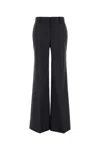 Stella Mccartney Wool Flared Trousers In Black