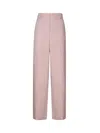 Stella Mccartney Wool Trousers In Dusty Pink