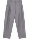 Stella Mccartney Pleated High-rise Wool Pants In Grey