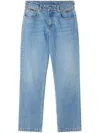 Stella Mccartney Falabella-chain Straight-leg Jeans In Navy