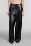 Stella Mccartney Hose Aus Kunstleder In Black