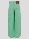 Stella Mccartney High-rise Wide-leg Pants In Green
