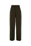 Stella Mccartney Shiny Tailoring Loose Trousers In Green