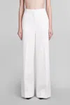 Stella Mccartney High-rise Wide-leg Wool Trousers In Beige