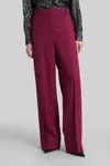 Stella Mccartney Bordeaux Pants With Concealed Closure On The Front In Red