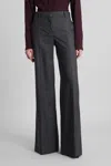 Stella Mccartney Wool Flared Trousers In Gray
